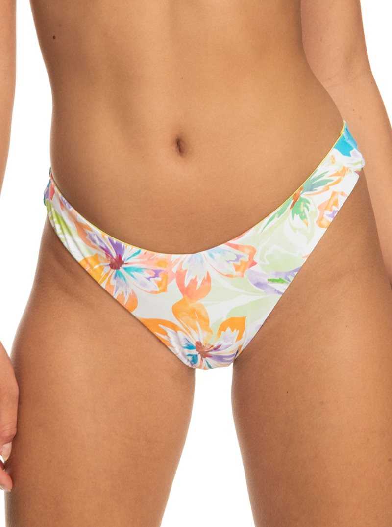 Bas De Bikini Roxy Retro Reversible Cheeky Femme Blanche | 107829TBI