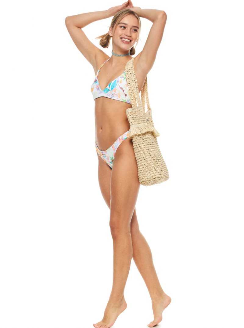 Bas De Bikini Roxy Retro Revo Reversible Mini Femme Blanche | 453629KRJ