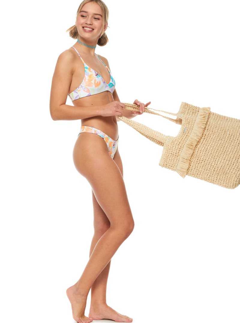 Bas De Bikini Roxy Retro Revo Reversible Mini Femme Blanche | 453629KRJ