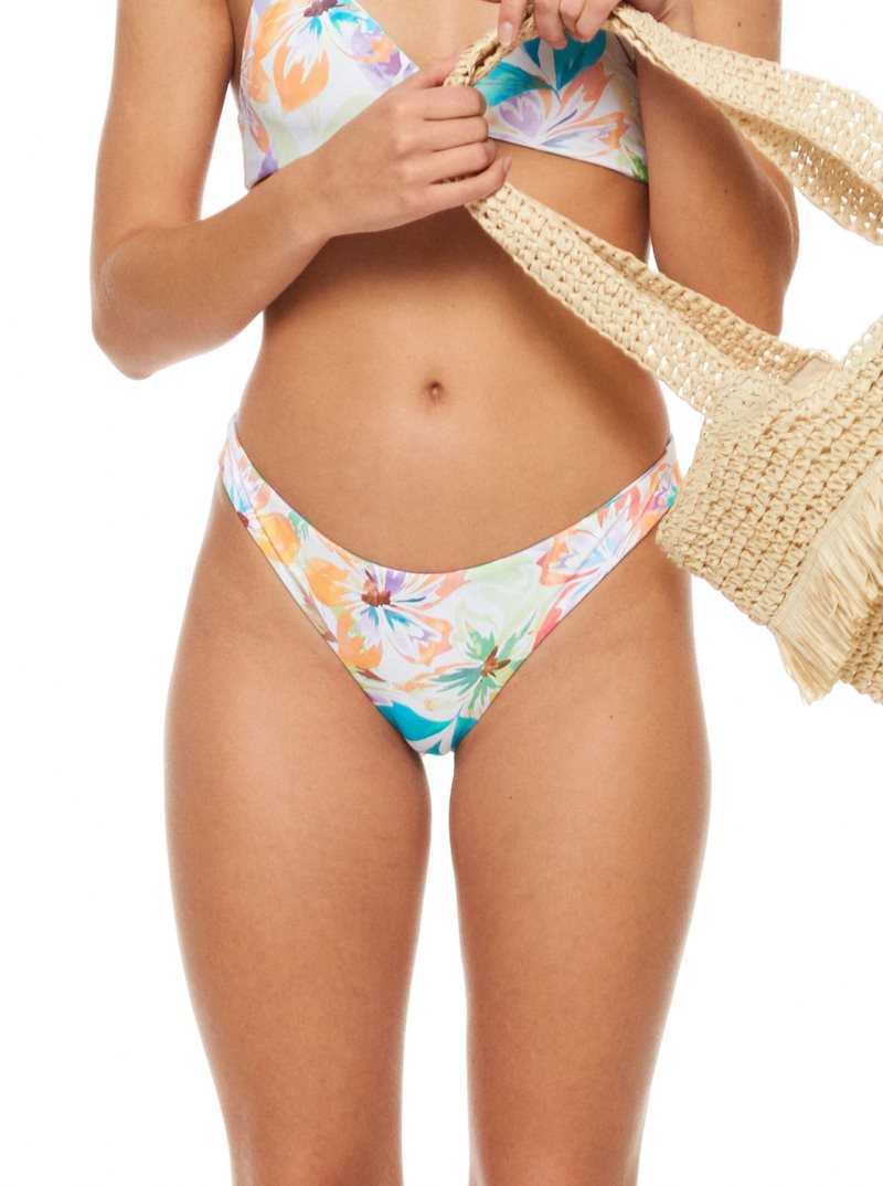 Bas De Bikini Roxy Retro Revo Reversible Mini Femme Blanche | 453629KRJ