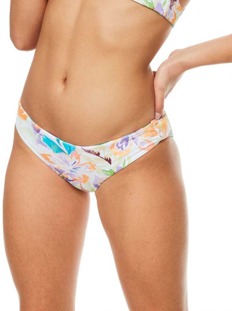 Bas De Bikini Roxy Retro Revo Reversible Hipster Femme Blanche | 501983ZLD