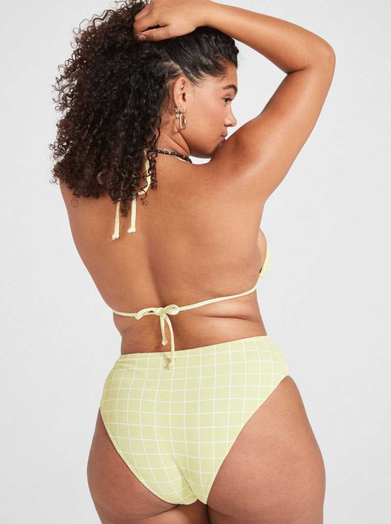 Bas De Bikini Roxy Salty Shine High-Waisted Femme Vert | 971684ZPH