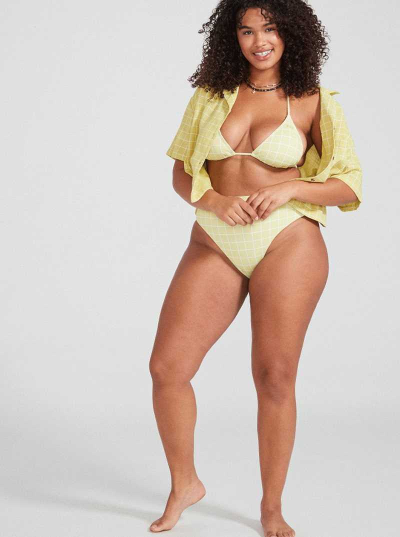 Bas De Bikini Roxy Salty Shine High-Waisted Femme Vert | 971684ZPH