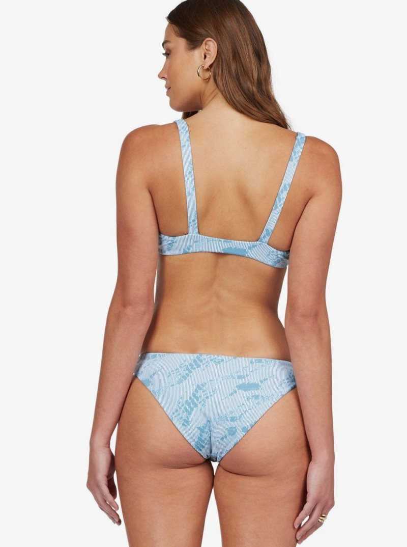 Bas De Bikini Roxy Sea & Waves Reversible Femme Bleu Stripes | 895370SCX