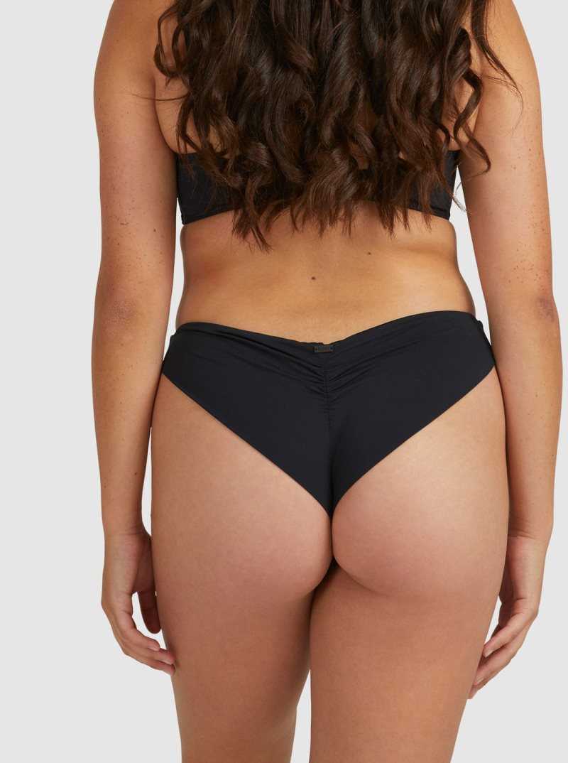 Bas De Bikini Roxy Solid Beach Classics Cheeky Femme Grise Foncé | 354867GRM