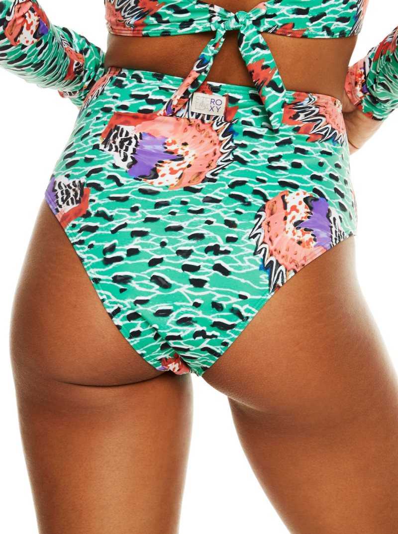 Bas De Bikini Roxy Stella Jean High-Taille Femme Vert | 478013XRA