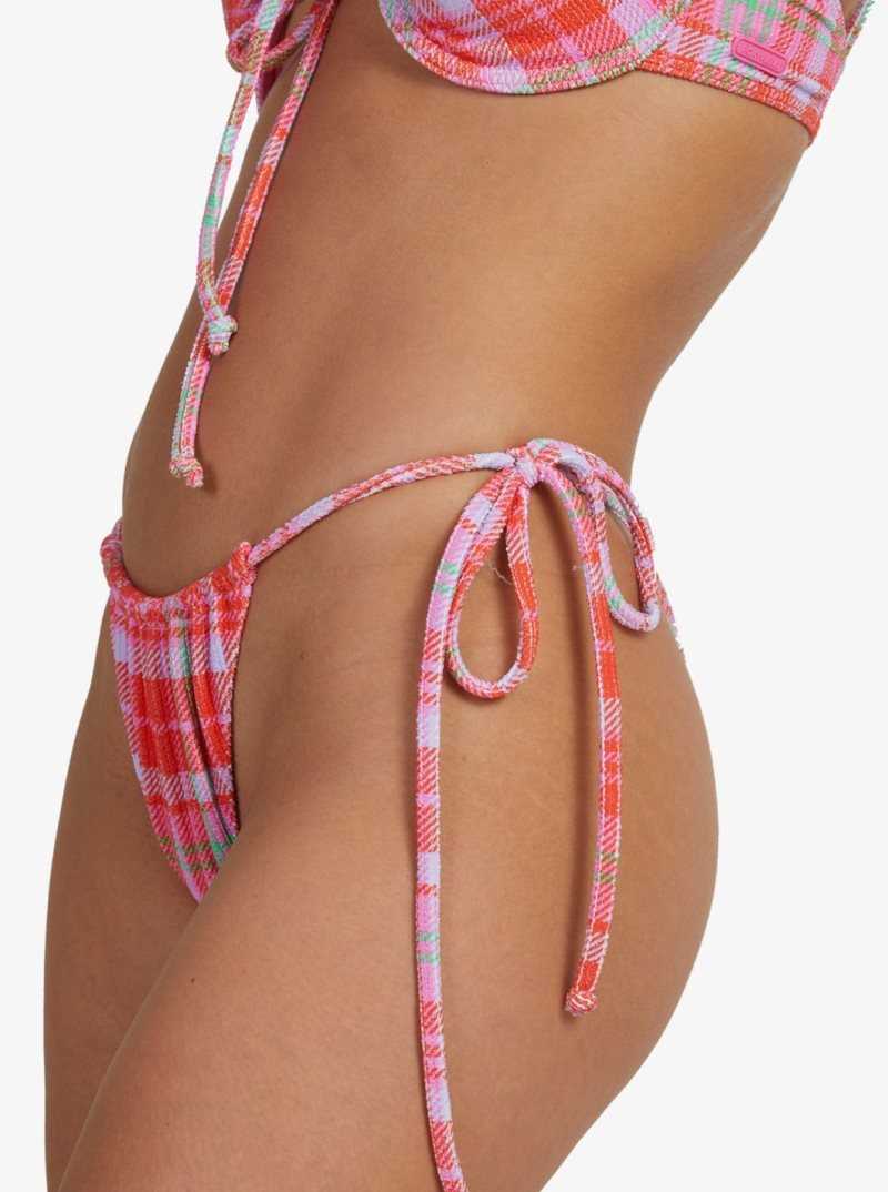 Bas De Bikini Roxy Tartan Times Tie-Side Femme Orange | 286453HTC