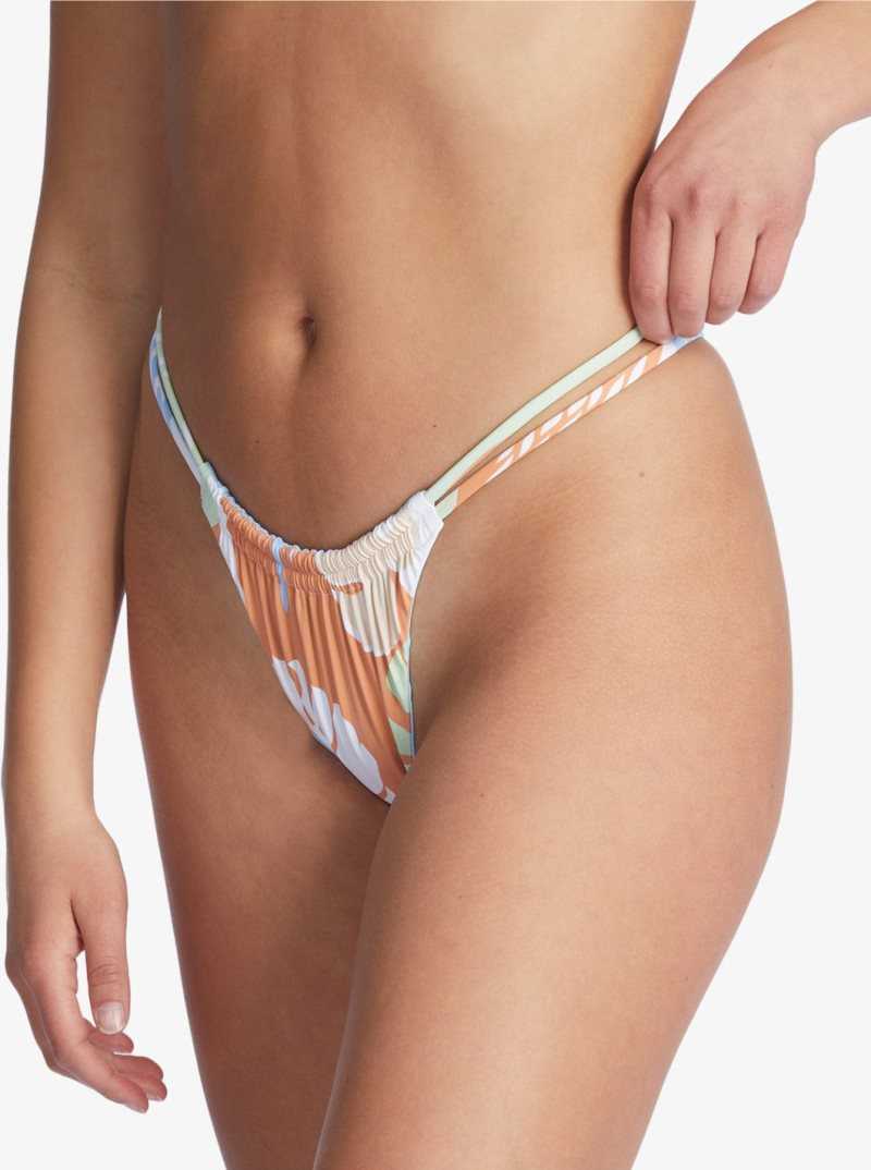Bas De Bikini Roxy Wildflowers Mini Femme Blanche | 026598XUQ