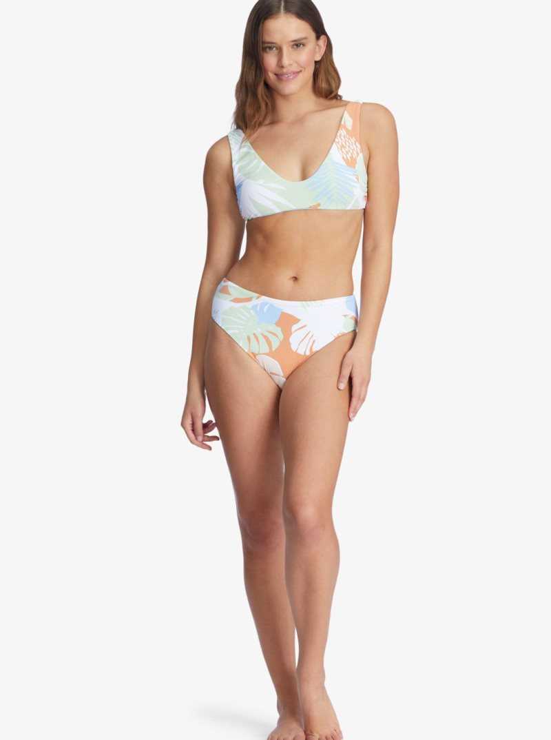 Bas De Bikini Roxy Wildflowers Reversible Full Femme Blanche | 147698MRN