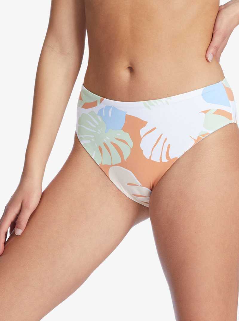 Bas De Bikini Roxy Wildflowers Reversible Full Femme Blanche | 147698MRN