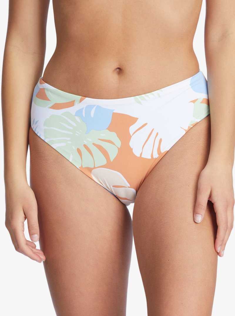 Bas De Bikini Roxy Wildflowers Reversible Full Femme Blanche | 147698MRN