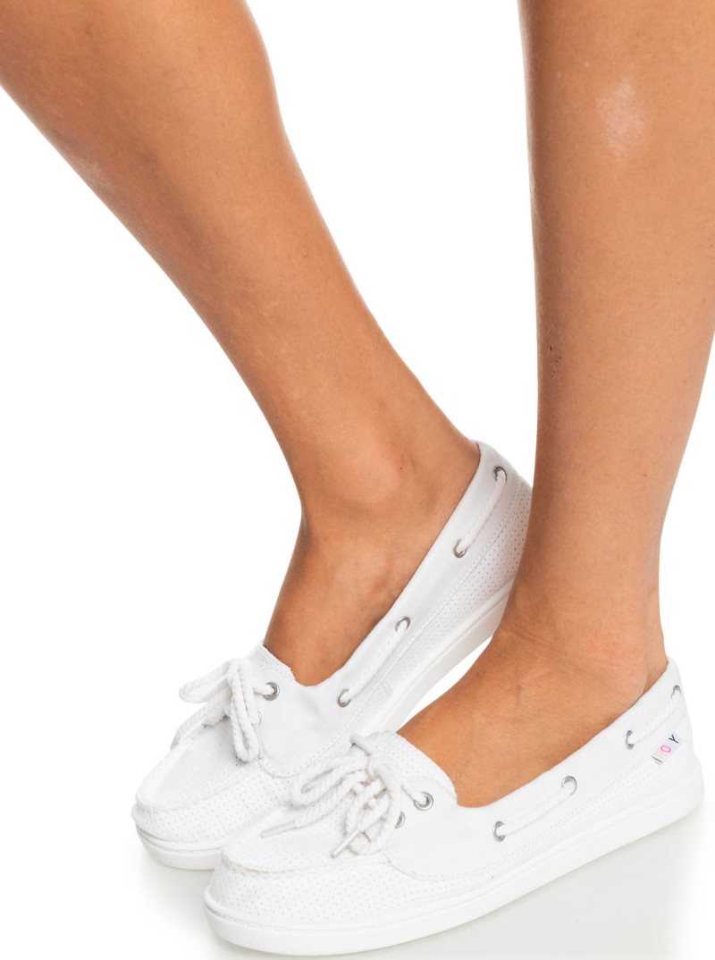 Baskets Roxy Ahoy Femme Blanche | 632917LKB
