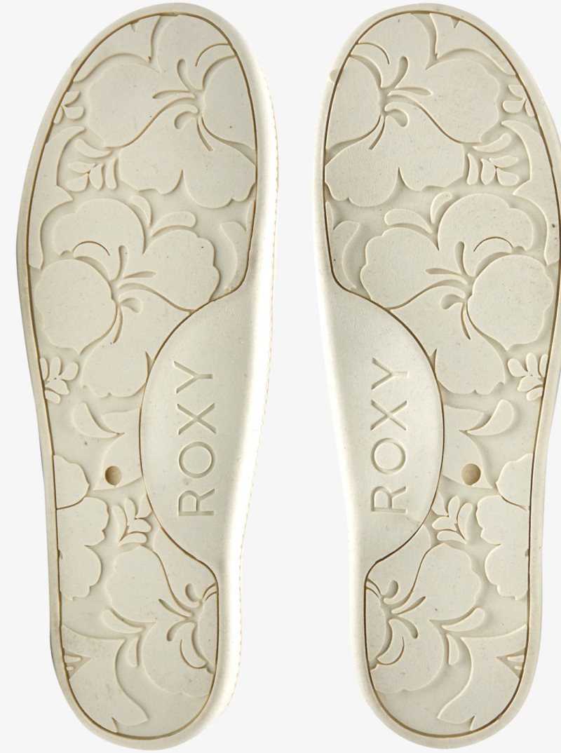 Baskets Roxy Bayshore Femme Blanche Blanche Bleu | 208145PUC