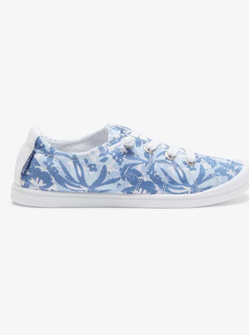 Baskets Roxy Bayshore Femme Bleu Blanche | 706492DKF