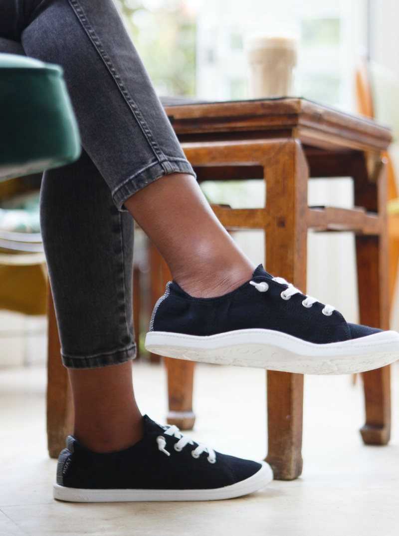 Baskets Roxy Bayshore Femme Noir Grise Foncé | 347290YMG