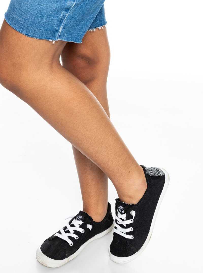 Baskets Roxy Bayshore Femme Noir Grise Foncé | 347290YMG