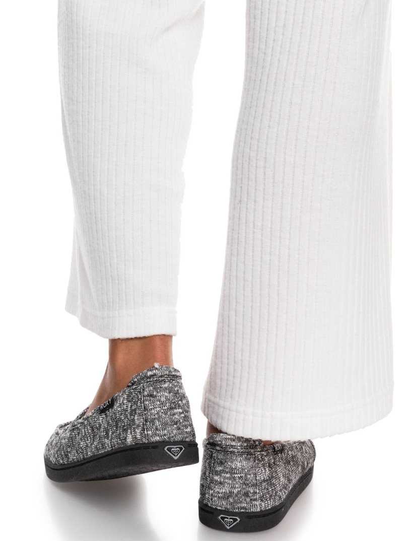 Baskets Roxy Minnow Faux Fur Doublée Slip On Femme Noir | 207186RIK