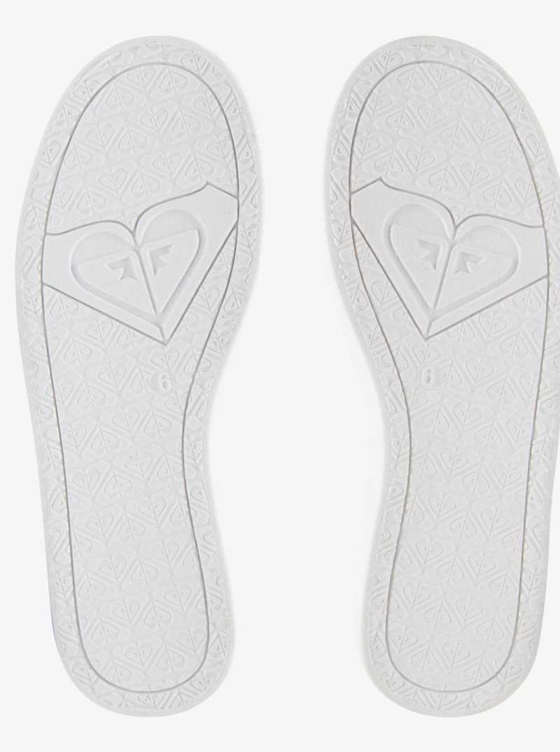Baskets Roxy Minnow Knit Slip On Femme Blanche | 681724DWM
