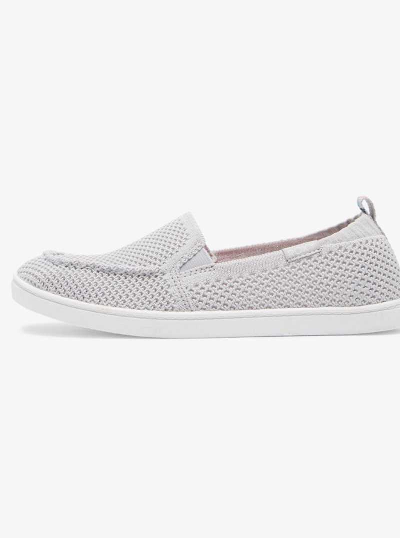 Baskets Roxy Minnow Knit Slip On Femme Grise | 729534NCF