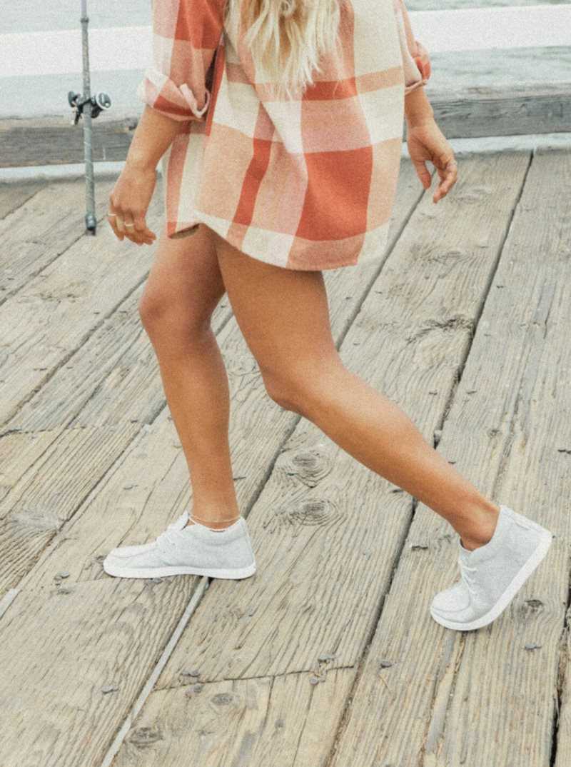 Baskets Roxy Minnow Mid Femme Grise | 504182LJE