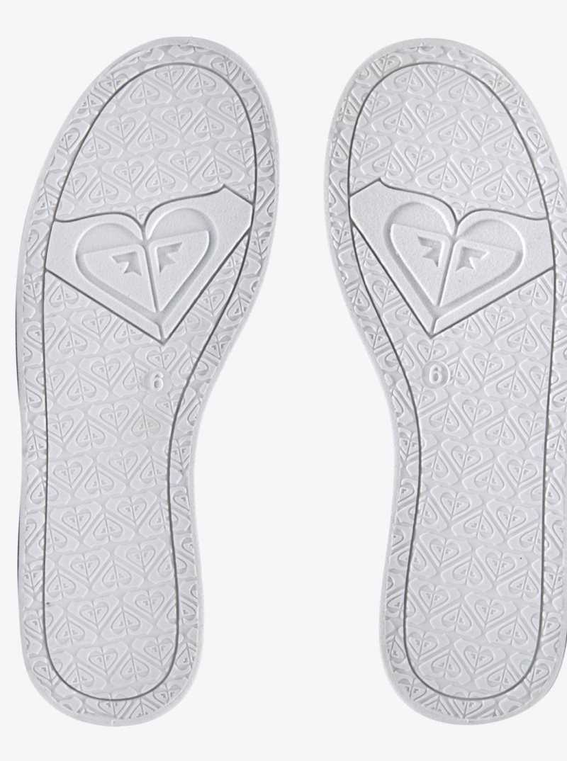 Baskets Roxy Minnow Slip On Femme Blanche Rose Multicolore | 437128XDB