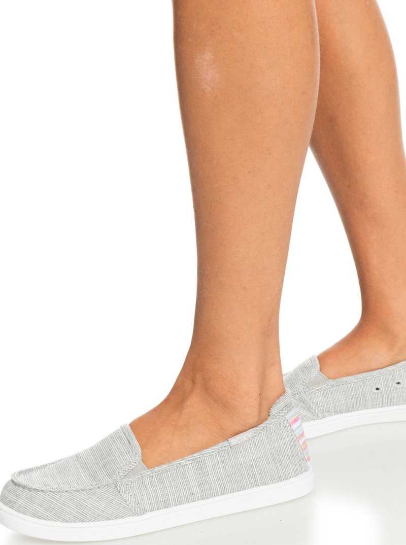 Baskets Roxy Minnow Slip On Femme Grise | 639724EXH