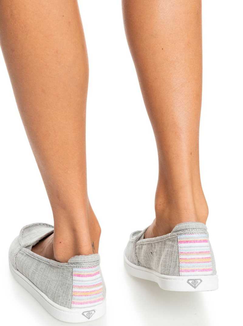 Baskets Roxy Minnow Slip On Femme Grise | 639724EXH