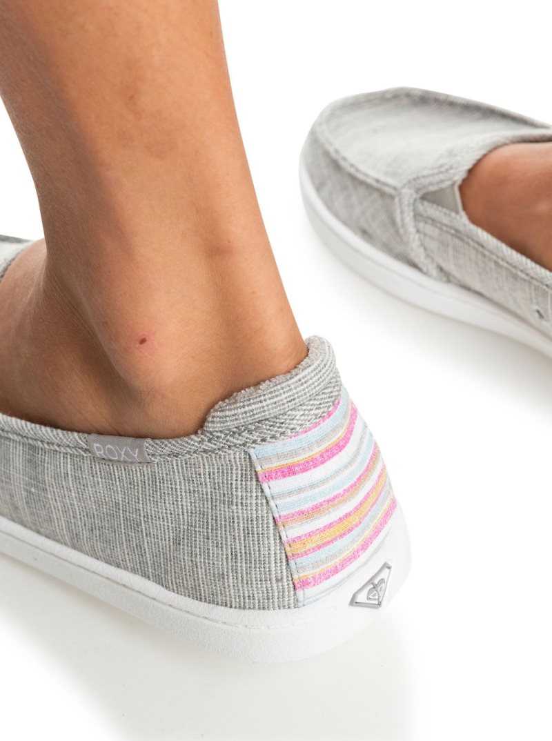 Baskets Roxy Minnow Slip On Femme Grise | 639724EXH