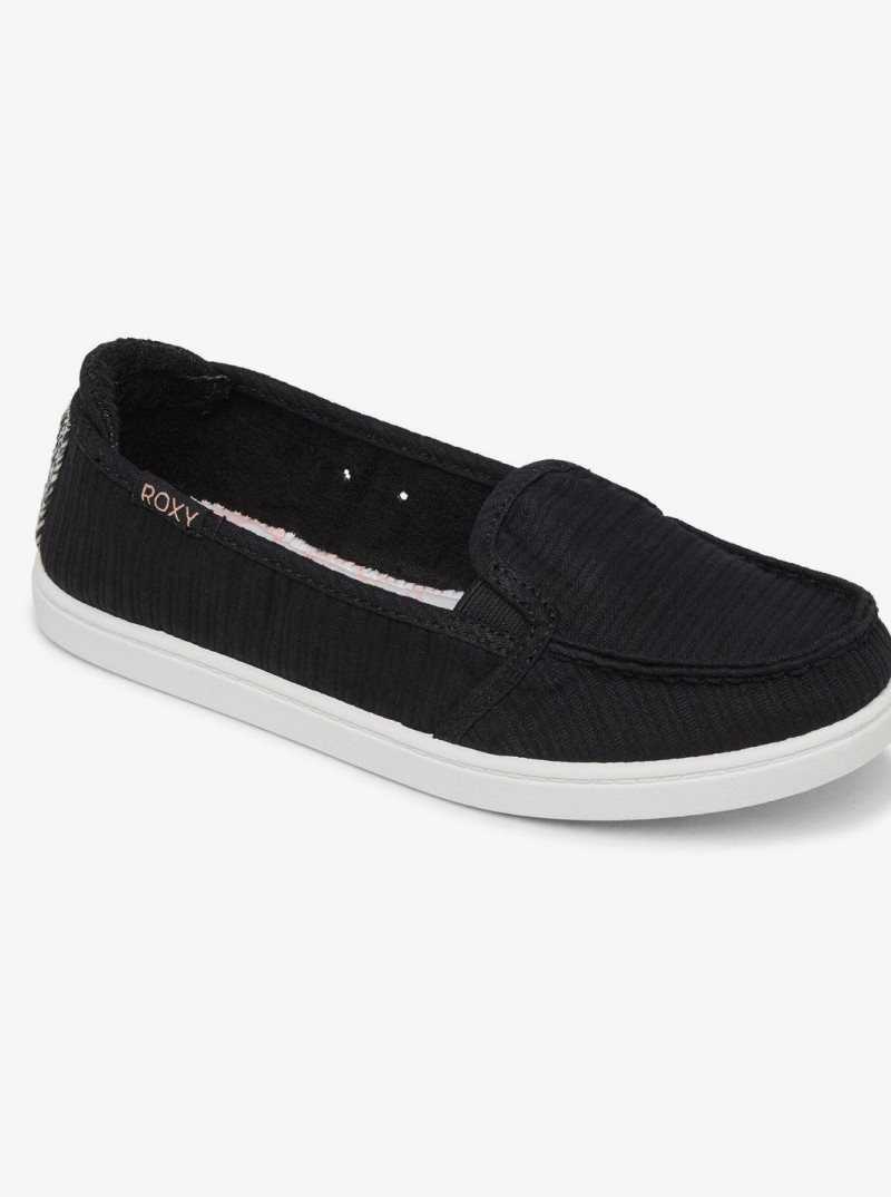 Baskets Roxy Minnow Slip On Femme Noir | 894736QRO