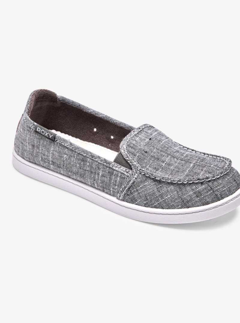 Baskets Roxy Minnow Slip On Femme Noir Lavage | 705491LCP