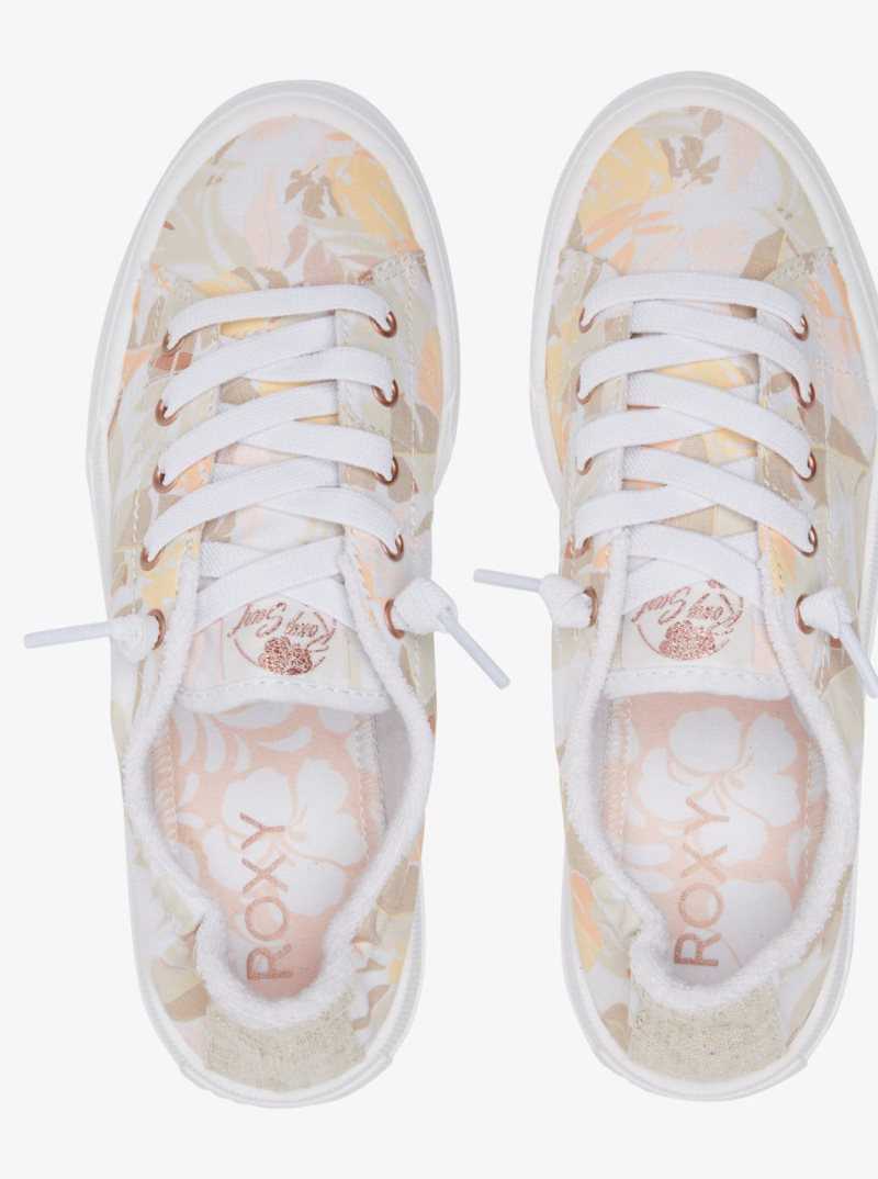 Baskets Roxy Rae Femme Blanche Orange | 514329FYL