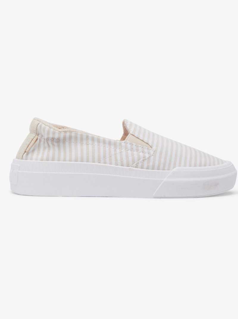 Baskets Roxy Rae Slip On Femme Marron | 832601YQV