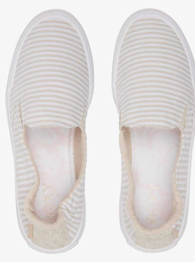 Baskets Roxy Rae Slip On Femme Marron | 832601YQV