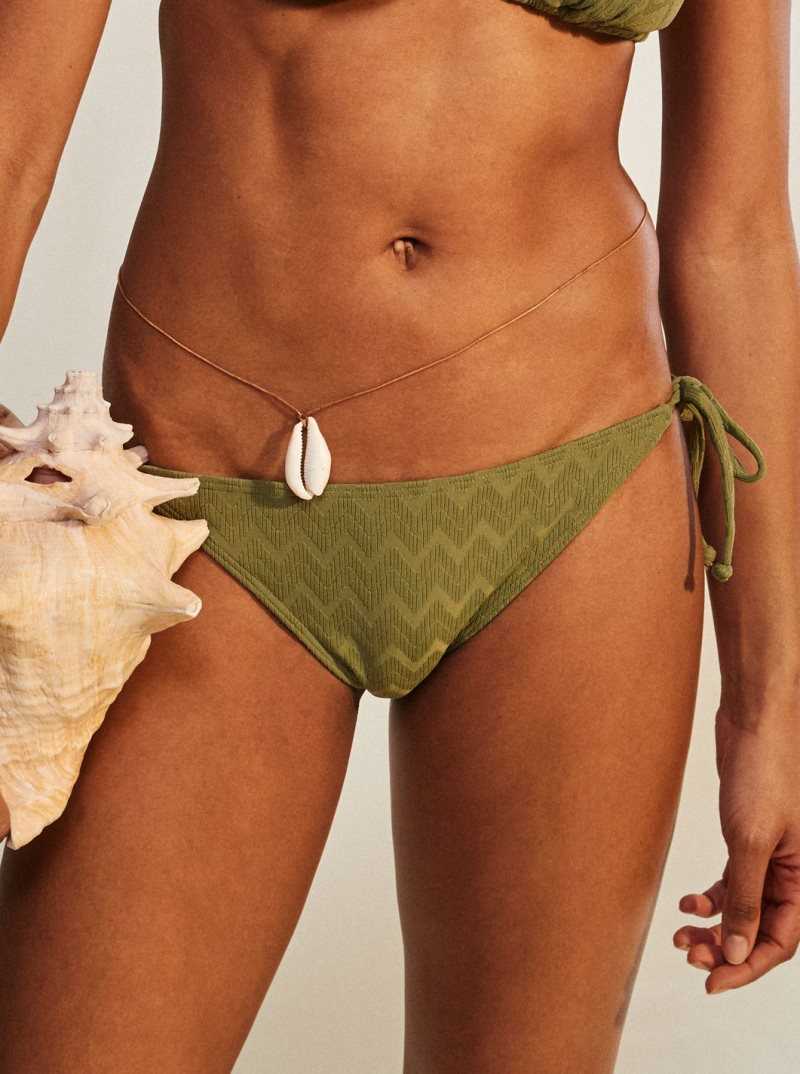 Bikinis Roxy Current Coolness Tie-Side Femme Vert Olive Vert | 876941WNS