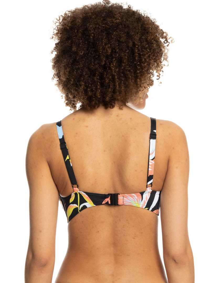 Bikinis Roxy Hibiscus Wave Underwire D-Cup Femme Grise Foncé | 309827DUF