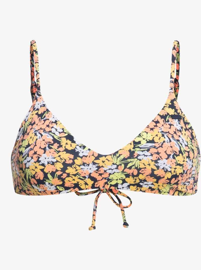 Bikinis Roxy Printed Beach Classics Bra Femme Indigo | 657943CEF