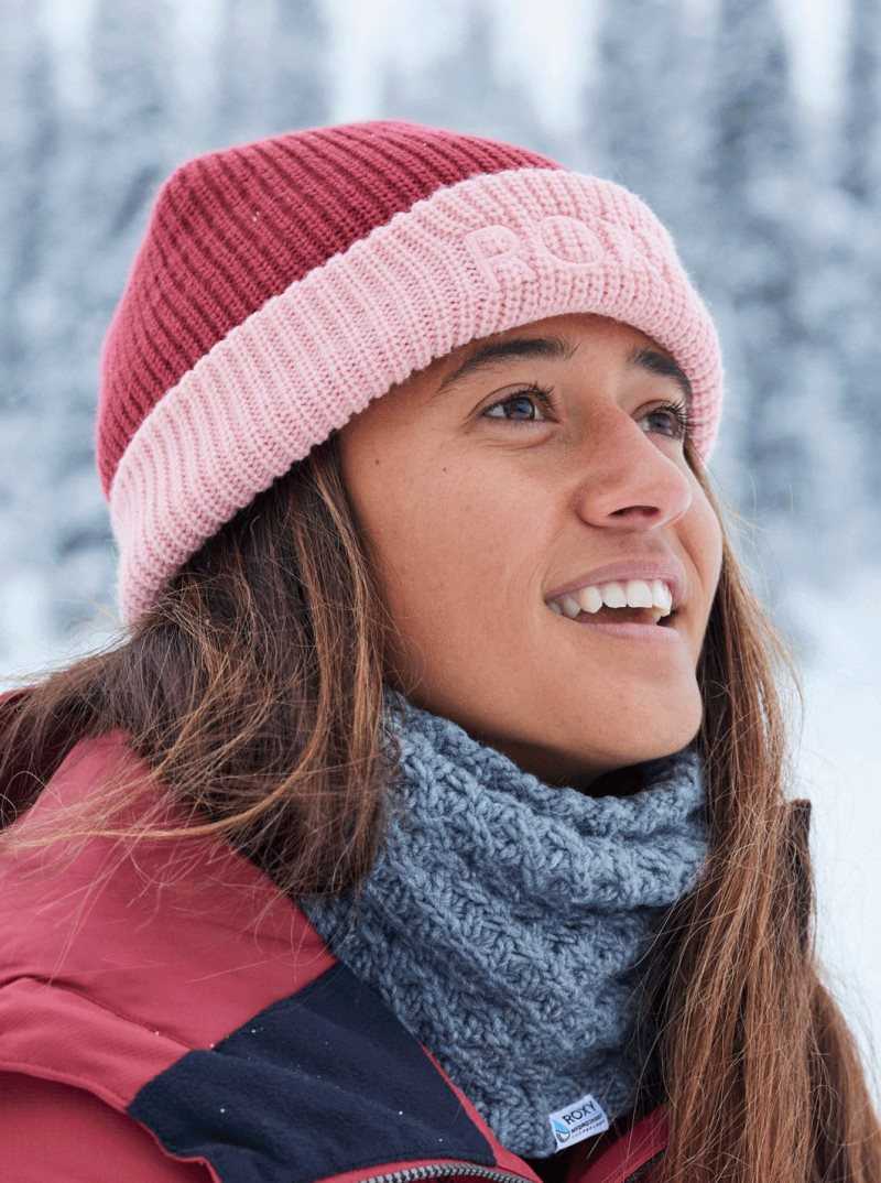Bonnet Roxy Freja Femme Rouge Foncé | 184723BYX