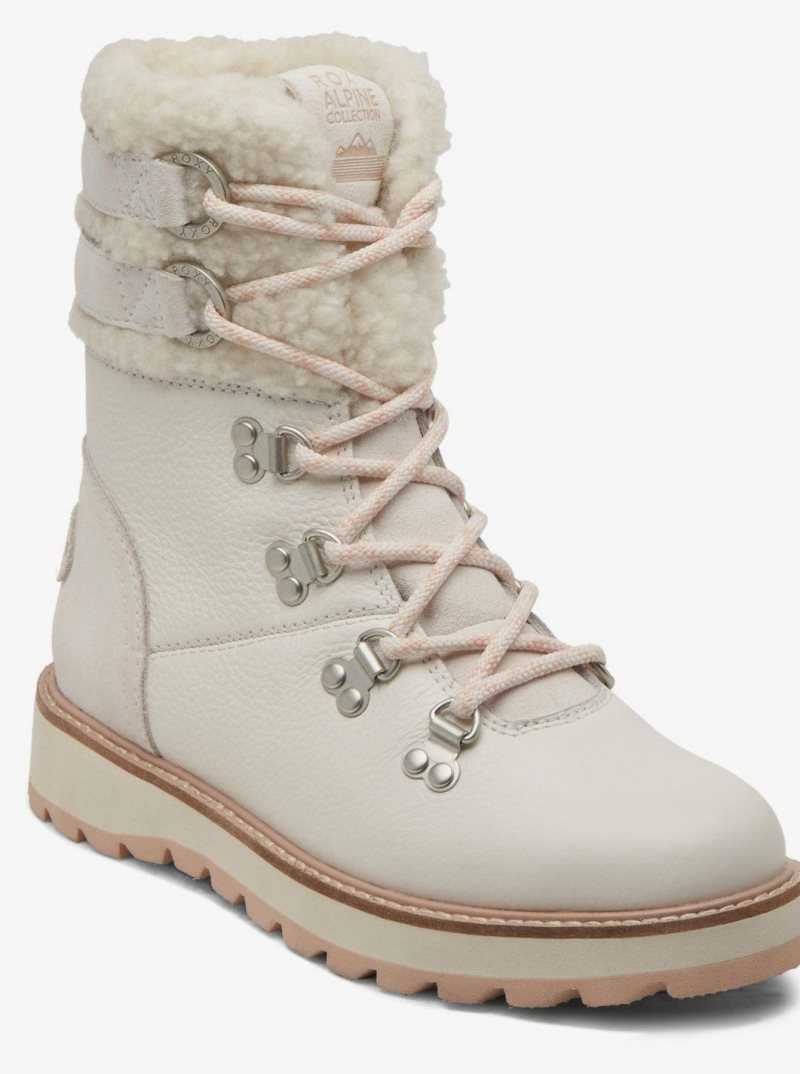Bottes Roxy Brandi Dentelle Up Femme Blanche | 753846KEY