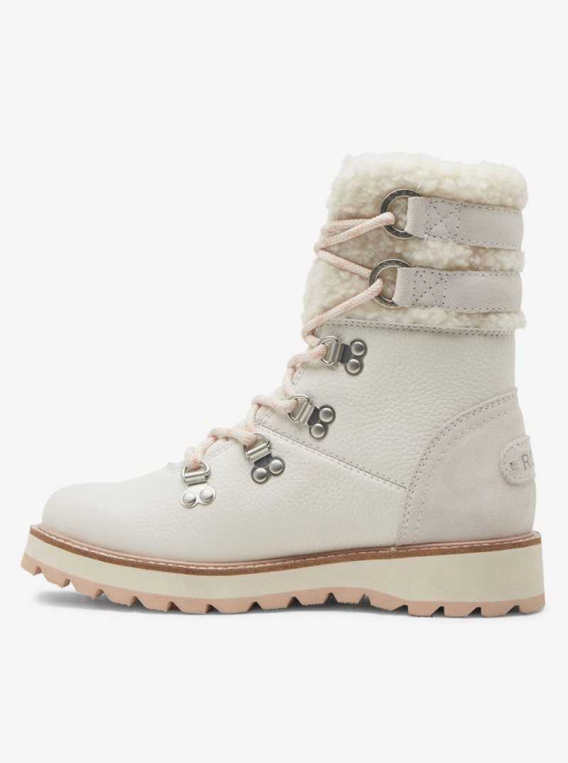 Bottes Roxy Brandi Dentelle Up Femme Blanche | 753846KEY