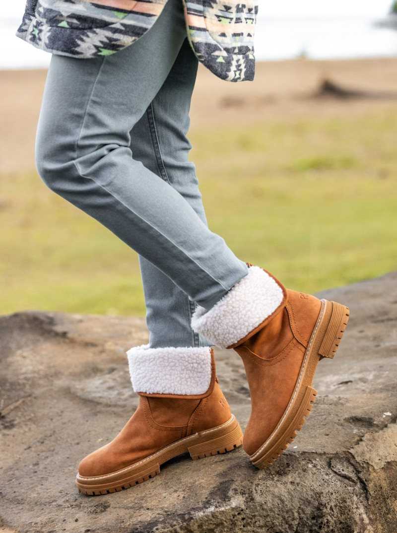 Bottes Roxy Fall Slip On Femme Marron | 538612OGD