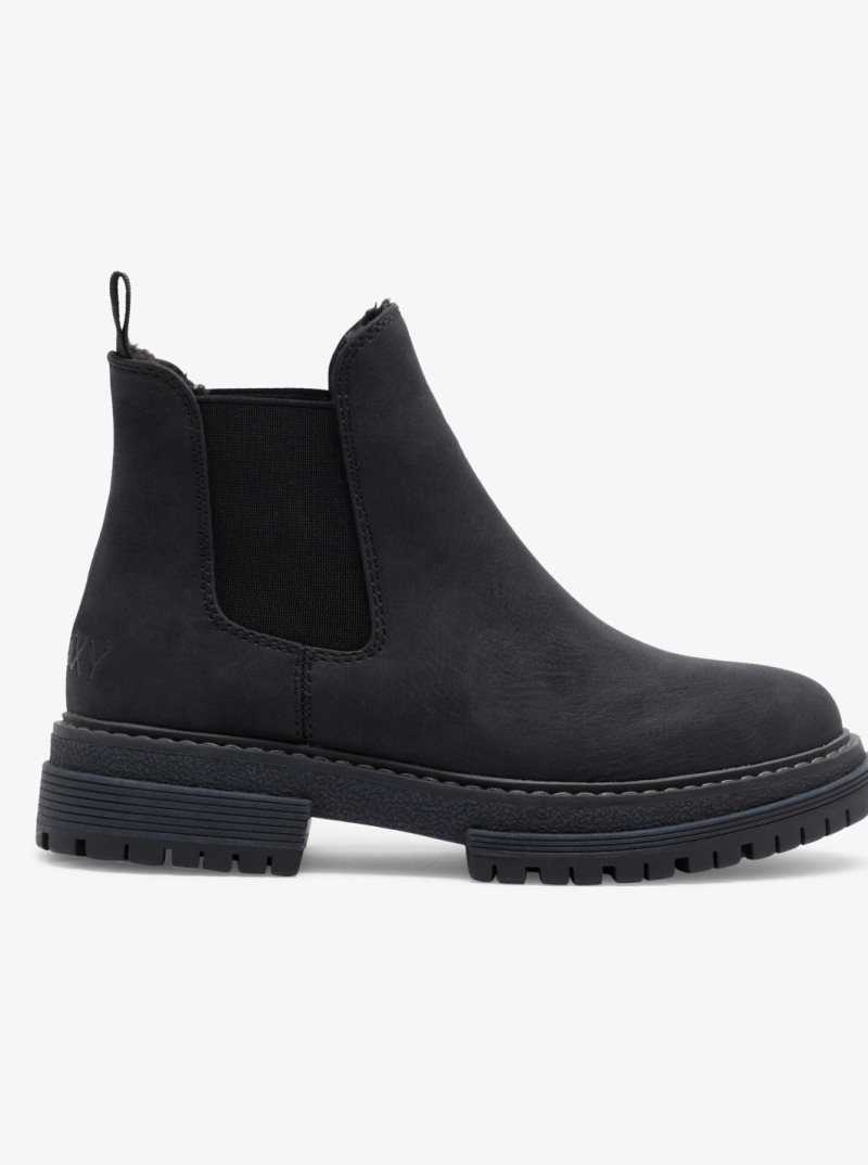 Bottes Roxy Lorena Chelsea Slip On Femme Noir | 426897BFP