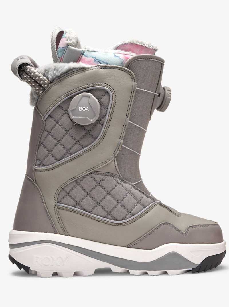 Bottes Roxy MT Snowboard Femme Grise | 369784NUX