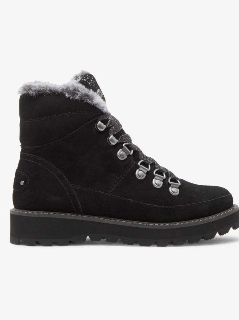 Bottes Roxy Sadie Dentelle Up Femme Grise Foncé | 176035SVU