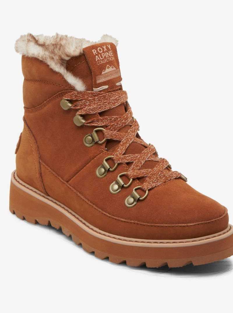 Bottes Roxy Sadie Dentelle Up Femme Marron | 041593VCO