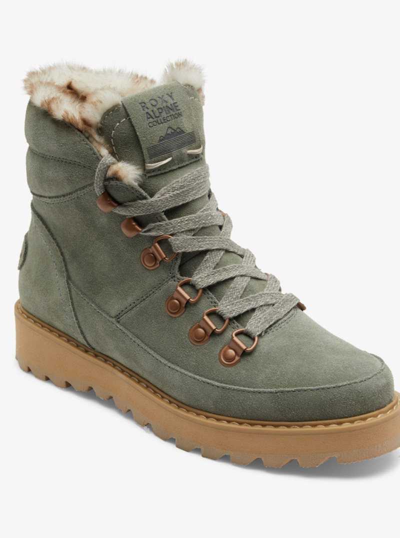 Bottes Roxy Sadie Dentelle Up Femme Vert Olive | 953860IXO