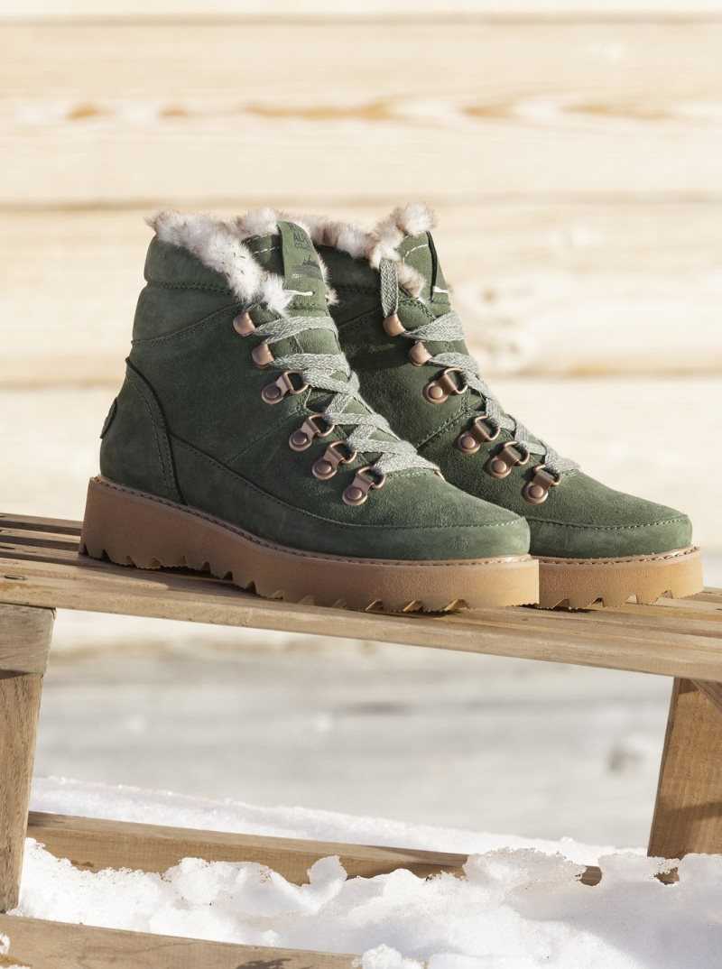 Bottes Roxy Sadie Dentelle Up Femme Vert Olive | 953860IXO