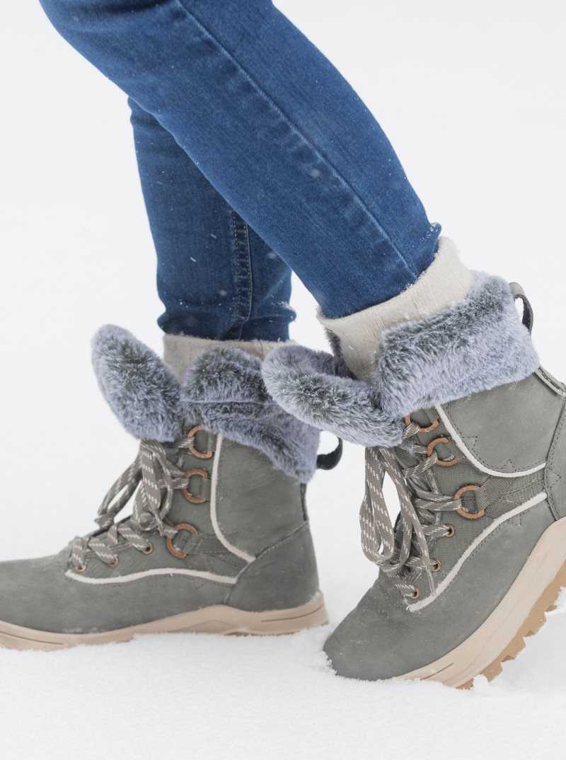 Bottes Roxy Yuma Dentelle Up Femme Vert Olive | 179536QAS