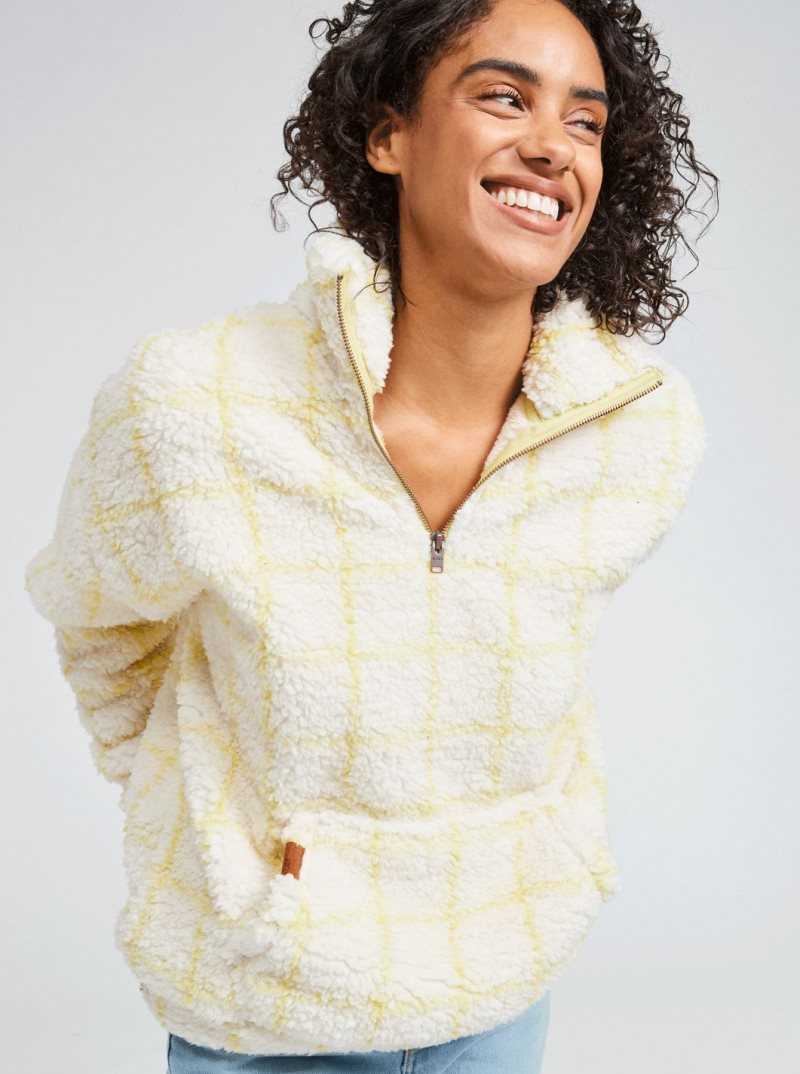 Chandails En Molleton Roxy Bonfire On The Beach Half Zip Pullover Femme | 208356RKD