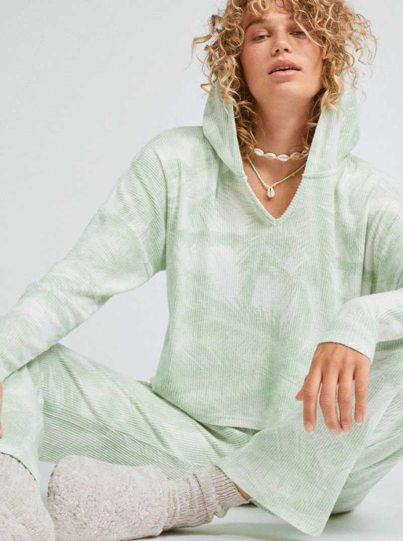 Chandails En Molleton Roxy Endless Daze Hoodie Rib Pullover Hoodie Femme | 128935FKS