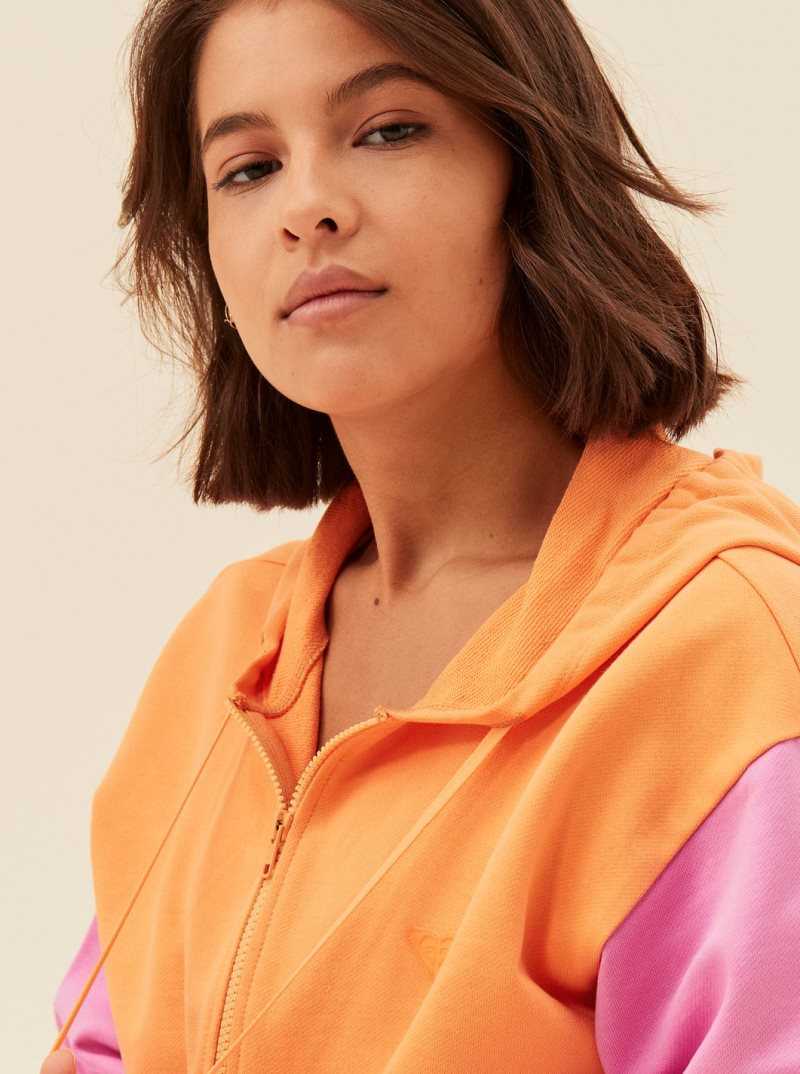 Chandails En Molleton Roxy Essential Energy Hoodie Femme Orange | 308719ZSR